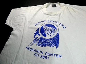 Vintage Murphy Exotischer Vogel Forschungszentrum T-Shirt, einzelner Stich, weiß, (XL) - Bild 1 von 12