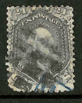 Parrilla dividida Sc #99? 24 centavos cancelados Washington 1867-68 $1700 US 28F47 Foto 1 de 4