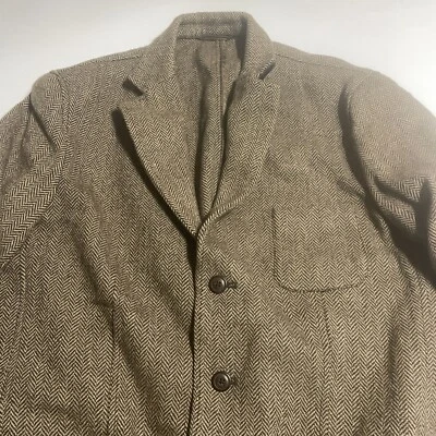 Винтажный роскошный мужской спортивный блейзер Izod на 3 пуговицах коричневый размер большой - Изображение 1 из 4