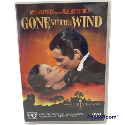 Gone With The Wind 1939 DVD Movie Reg 4 Remastered Vivien Leigh Clark Gable - image 1 of 2