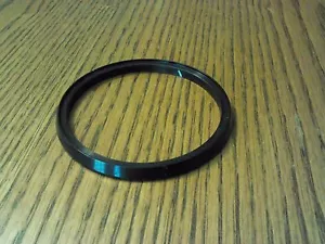 Black Aluminum Gauge Bezel 3 Inch 3" ID 3 1/2" OD NOS Boat Hot Rod Speedo Gasket - Foto 1 di 4