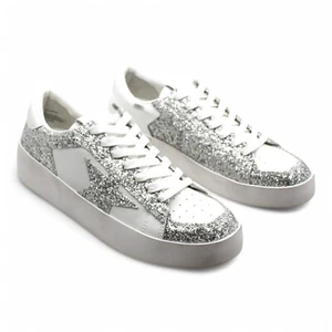 Steve Madden Perona Sneakers Moda Donna Argento (taglia 10) - Foto 1 di 8