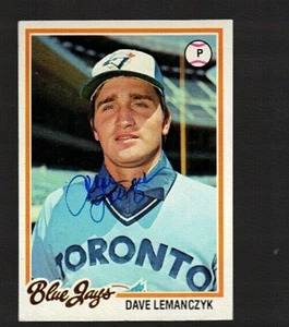 DAVE LEMANCZYK Autograph 1978 Topps--Toronto Blue Jays - Picture 1 of 1