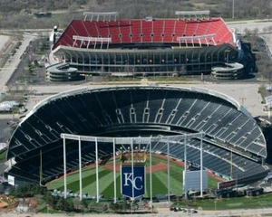 KANSAS CITY ROYALS & CHIEFS Stadiums Kauffman Arena 8 x 10 Photo Print Man Cave - Picture 1 of 1
