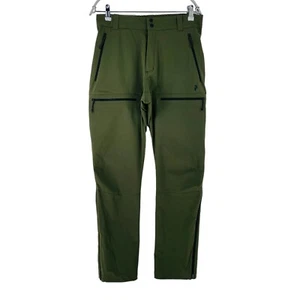 Peak Performance Men Stretch Trek Pants Dark Green Regular Fit Hiking Trousers M - Picture 1 of 13