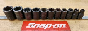 Snap On 311IMYA - 1/2" Drive 11 Pc SAE Shallow 6Pt Impact Socket Set (3/8" - 1") - Picture 1 of 6