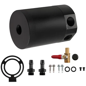 Universal 2-Port Oil Catch Can Reservoir Tank Aluminium Réservoir d'huile 2fl o - Picture 1 of 11