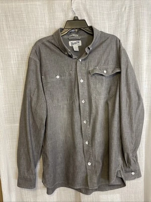 Duluth Trading Shirt Men Large GreyUntucked Long Sleeve Button Adult - Image 1 of 4