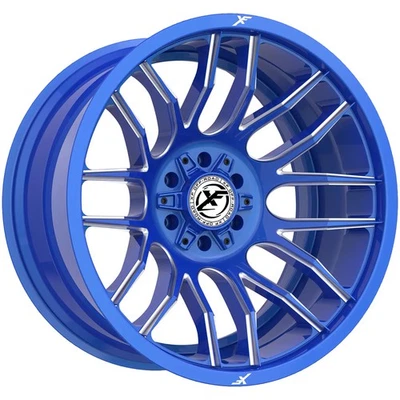 XF Off-Road XF-232 26x14 5x5"/5x5.5" -76mm Blue/Milled Wheel Rim 26" Inch - Image 1 of 4