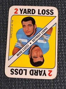 1971 Topps Football Game Inserts Mike Lucci #20 - VG/EX - No Creases - Picture 1 of 2