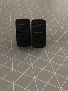 2 x BT Broadband Extender Flex 500 Passthrough Powerline Adapters + 2 x Ethernet - Picture 1 of 1