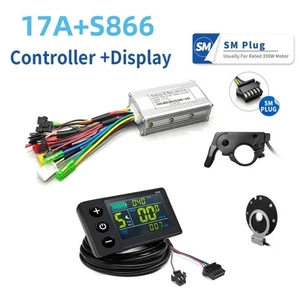 E-Bike 250W-1000W 17A Sinus Controller +S866 LCD Display + Daumengas Kits - Bild 1 von 19