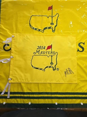 Autógrafo firmado por Bubba Watson 2014 2012 campeón del Masters 🏆 bandera Augusta  Foto 1 de 3