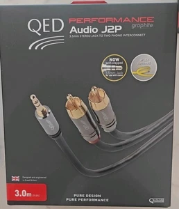 QED Performance Graphite Audio J2P Verbindungskabel 3,5 mm Klinke auf Cinch 3 Meter - Bild 1 von 3