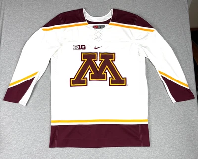 Nike Minnesota Golden Gophers Jersey Mens Large White Maroon NCAA Hockey Big Ten - Image 1 of 4