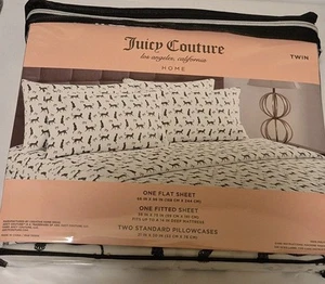 JUICY COUTURE HOME Bedding Sheet Set TWIN SIZE W/ Leopards 4-Piece NEW - Picture 1 of 3