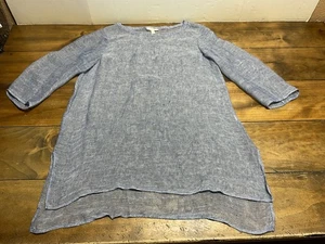 Eileen Fisher Organic Linen Cotton Gauzy Crew Neck Tunic Small - Picture 1 of 11