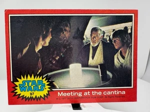 1977 Topps Star Wars #97 MEETING AT THE CANTINA Card VG - Picture 1 of 4