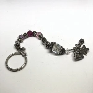 Vintage Crystal Charms Keychain Key Ring Chain - Picture 1 of 5