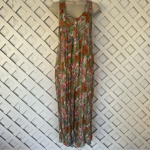 Mameluco Caballete Pierna Ancha Tropical Arrugado Texturizado Talla Grande - Imagen 1 de 10