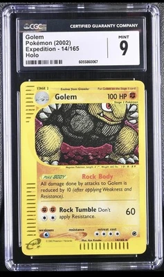 CGC 9 MINT Golem 2002Expedition 14/165 Holo PokemonCard - Image 1 of 2