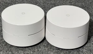 (2) Google WiFi AC 1304 NLS Dual-Band Mesh WiFi Router System NO POWER CORDS - Picture 1 of 2