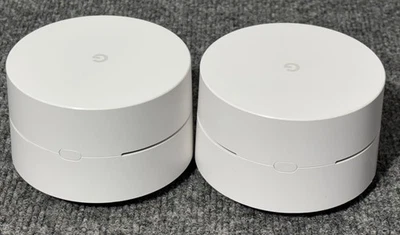 (2) Google WiFi AC 1304 NLS Dual-Band Mesh WiFi Router System NO POWER CORDS - Image 1 of 2