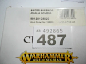 Warhammer 40k Adepta Sororitas Sister Superior Amalia Novena rare print W487 - Picture 1 of 7