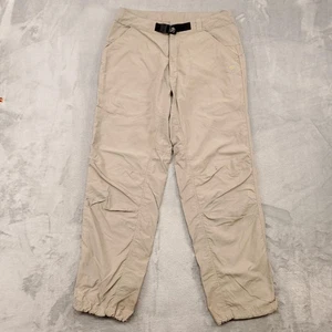 Mountain Hardwear Pants Mens Medium Khaki Outdoor Hiking Belted Elastic Cuffs - Picture 1 of 22