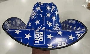 Bud Light Cowboy Funny Party Hat Beer Box Cardboard - One Size Adult - Picture 1 of 5