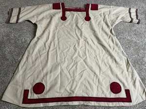 Vintage ägyptische türkische äußere Tunika Wolle dekorative rote Borte Top / Markierungen - Bild 1 von 11