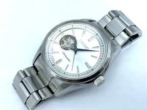 SEIKO PRESAGE Automatic Watch Open heart Silver 4R38-00S0 Need to adjust MOV - Picture 1 of 17