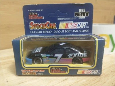 Racing Champions Nascar 1/64 diecast #7 Exide Battery Geoff Bodine 1995 NIP - Image 1 of 4
