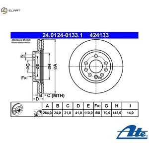 2x BRAKE DISC 24.0124-0133.1 FOR VAUXHALL CALIBRA CAVALIER/Mk/III/Hatchback 2.0L - Picture 1 of 10