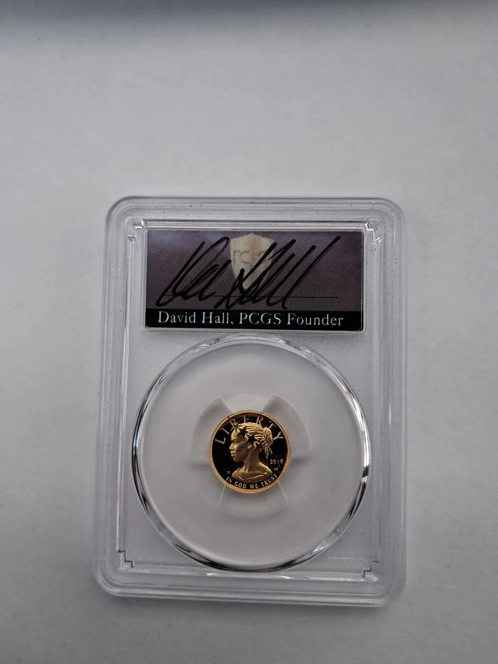 2018-W (2024) $10 Liberty Gold WP Mint Hoard PCGS PR70 David Hall Sig Label - Image 1 of 4
