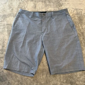 Volcom Men’s Frickin Chino Shorts Blue Striped Hybrid Skate Size 40 - Picture 1 of 6