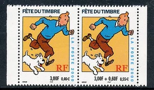 TIMBRE FRANCE NEUF N° 3304 ** PAIRE / FETE DU TIMBRE / TINTIN / ISSUS DE CARNET - Photo 1/1