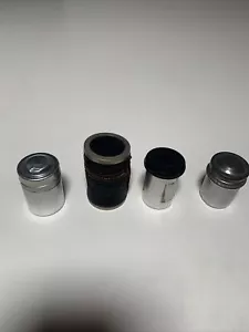 Vintage Set of 3 Aluminum Metal 35mm Film Canisters Containers Screw-Top - Picture 1 of 6