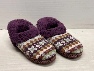Zapatilla botín al tobillo Muk Luks púrpura óxido piel sintética para mujer talla M 7-8 Foto 1 de 4