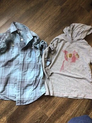 Lote de 2 camisas para niños Arizona a cuadros Circo Owl mangas largas talla pequeña 8 Foto 1 de 4