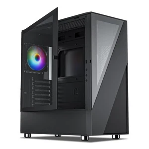 DARKROCK A8-X Mid-Tower ATX PC Case with Tempered Glass Support 360mm AIO on Top - Zdjęcie 1 z 9