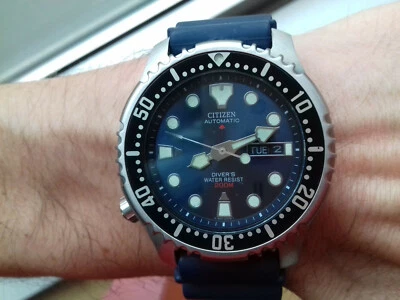 Citizen Vintage Collection Promaster Automatic Diver `S Ny0040-17l Watch NOS Uhr - Immagine 1 di 4