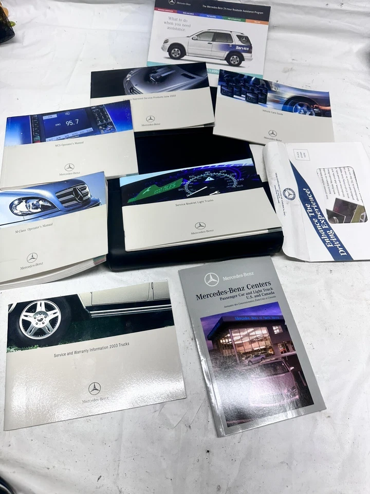 2003 MERCEDES W163 ML320 ML350 Owner Manual Guide Complete W/ Case OEM 👍 - Image 1 of 4