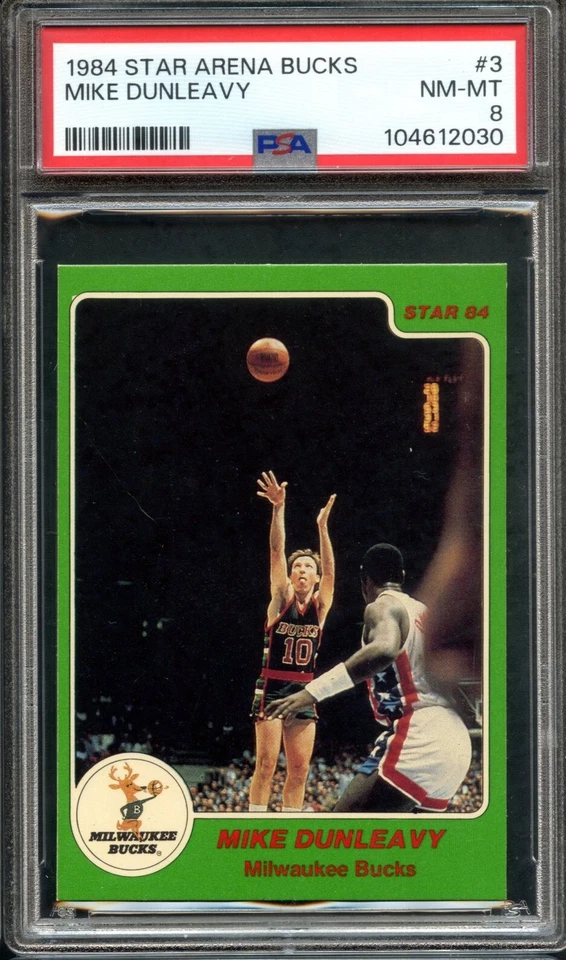 1984 Star Arena Dallas Mavericks #3 Mike Dunleavy PSA 8 Rare Low Pop 1 2030 - Image 1 of 2