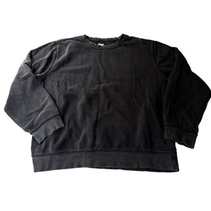 Vintage Y2K Everlast Solid Black Pullover Boxing Sweatshirt ~ Men's SIZE LARGE - Picture 1 of 6