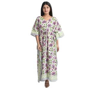 Caftan for Women's Kaftan Tunic Long Maxi Party Dress for Loungewear beach wear - Picture 1 of 5