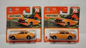 Matchbox 70 Years 1975 Opel Kadet #73/100 Short Card Orange Metal Set New Car - Picture 1 of 3