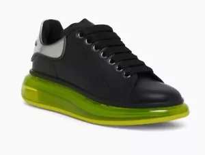 890 $ Alexander McQueen Oversized Low Top Clear Green, Black Leather Sneakers 43 - Bild 1 von 17