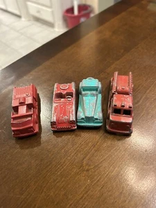 Lot Of 4 Vintage Midgetoy Metal Diecast; (2) Fire truck, (2) Convertible - Picture 1 of 5