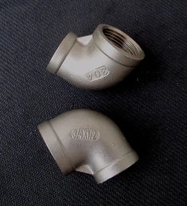 STAINLESS STEEL ELBOW 90 REDUCER 3/4" - 1/2" NPT PIPE RE-075-050 - Picture 1 of 1